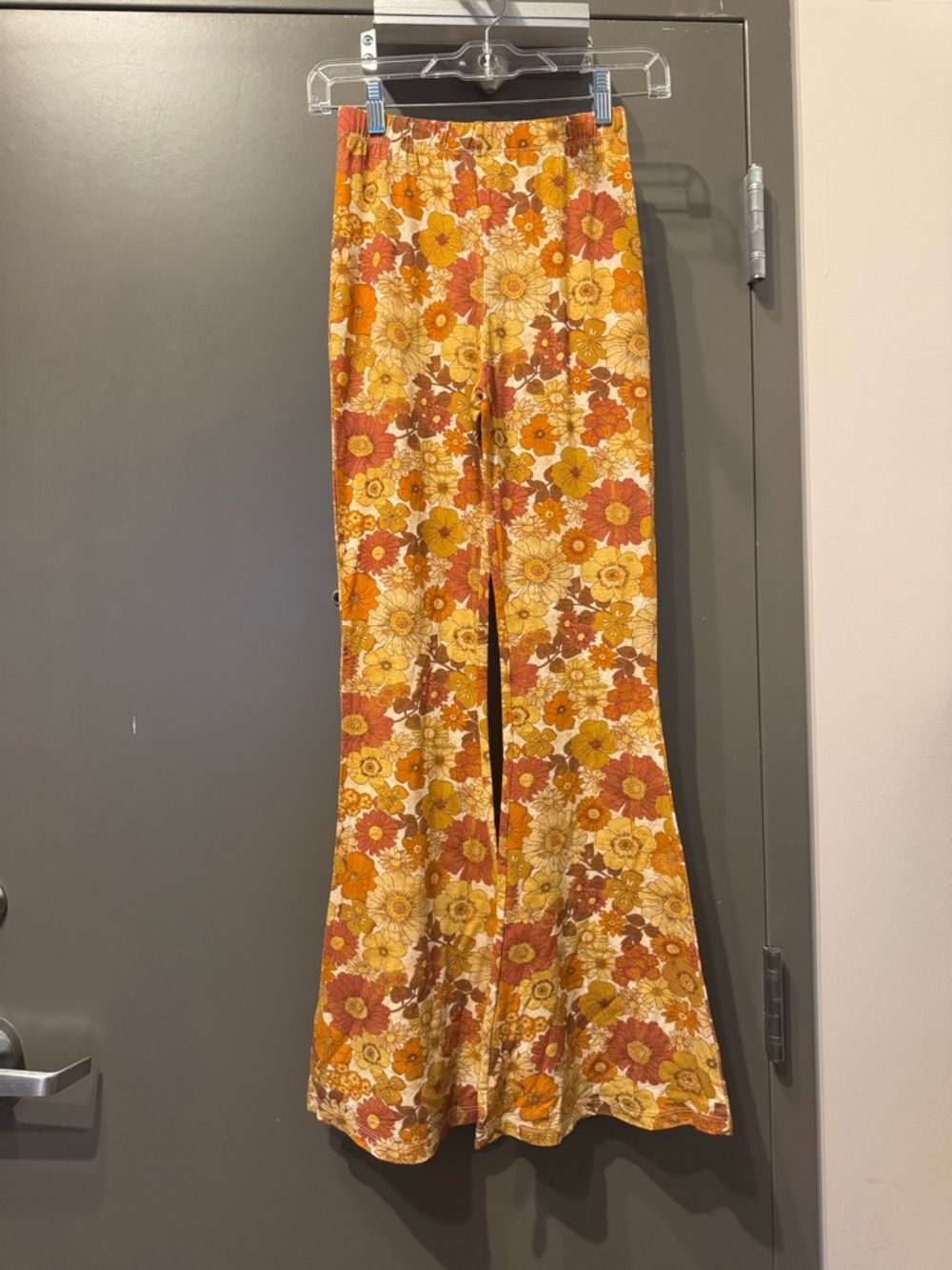 Ghanda Floral High-Waist Flare Pants